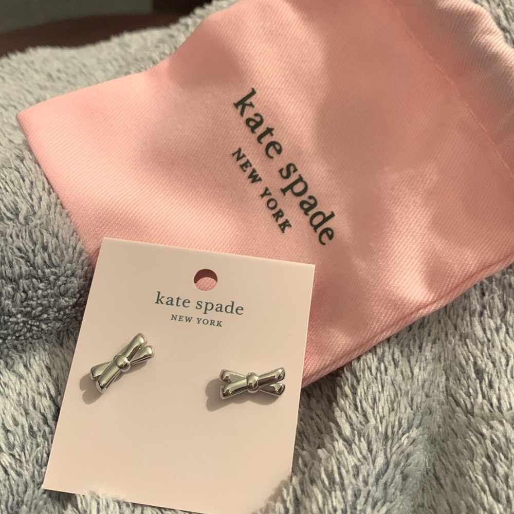kate spade Silver Bow Stud Earrings
